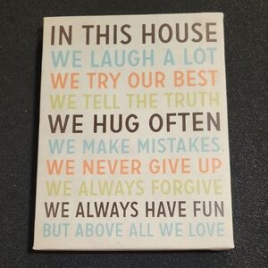 NWT Inspirational House Wall Art Canvas